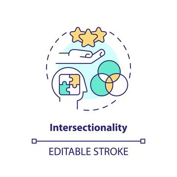 Intersectionality concept icon 스톡 일러스트