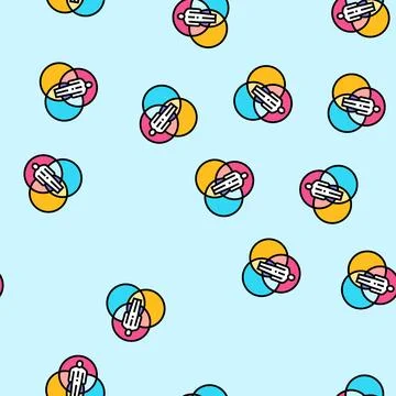 Intersectionality vector seamless pattern 스톡 일러스트
