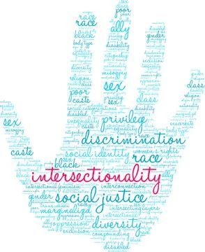 Intersectionality Word Cloud Illustrazione stock