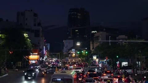 Intersections Loaded With Vehicles During The Rush Hour Traffic In Hanoi 스톡 동영상 302157371