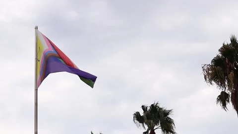 Intersex-inclusive redesign of the Progress Pride Flag Stock Footage 289194460