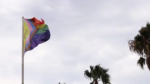 Intersex-inclusive redesign of the Progress Pride Flag Stock Footage 289194461