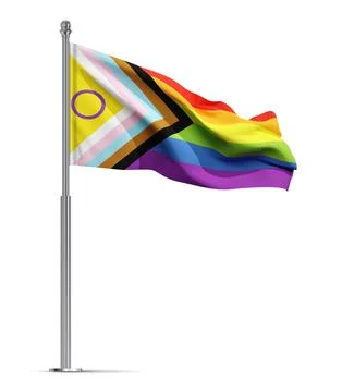 Intersex-inclusive redesign of the Progress Pride Flag Stock Illustration