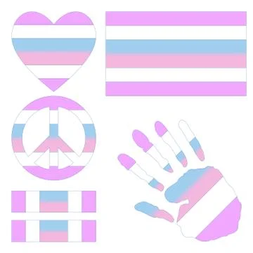 Intersex pride design elements. Stock Illustration