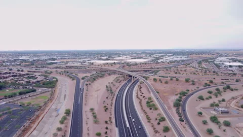 Interstate 10 &amp; 202 interchange Chandler,Ahwatukee Foothill Stock Footage 138387432