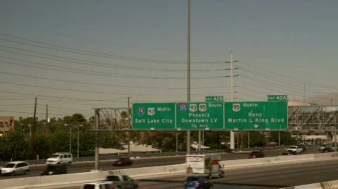 Interstate 15 in Las Vegas Stock Footage 862677