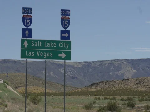 Interstate 15 Sign in Utah Stock Footage 79749267
