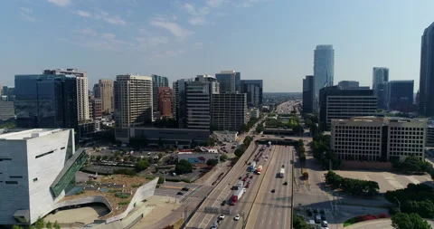 Interstate 35 through downtown Dallas Stock Footage 150160561