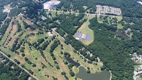 Interstate 40 Highway Passing Through City Stock Footage 160943119