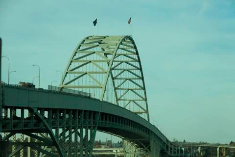 Interstate 405 Bridge over the Willamette River Foto stock