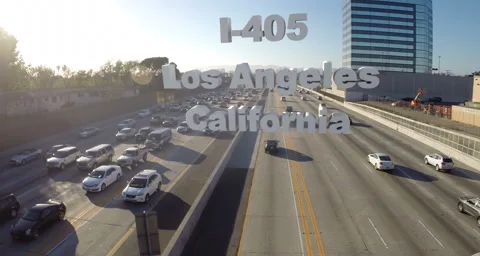 Interstate 405 with floating text Stock Footage 49706804