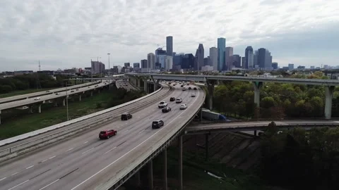 Interstate 45 South Toward Downtown 스톡 동영상 145565875