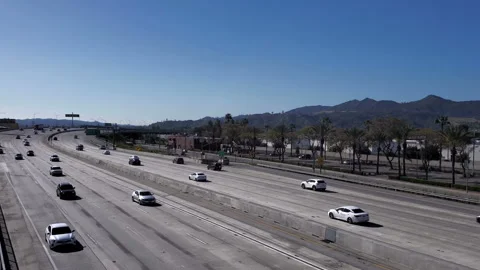 Interstate 5 Freeway near Burbank, CA Stock Footage 271166828