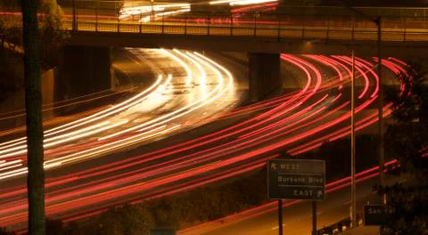Interstate 5 Freeway At Night Photos