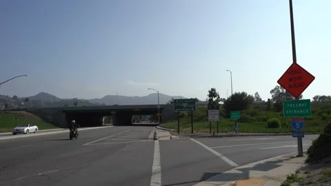 Interstate 5 Onramp - Glendale, CA - 2022 01 Video stock 236198568