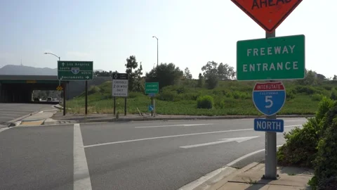 Interstate 5 Onramp - Glendale, CA - 2022 02 Stock Footage 236198581