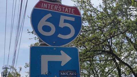Interstate 65 Signage Stock Footage 197120465