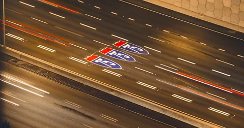 Interstate 75 at night. Vídeo Stock 81918210