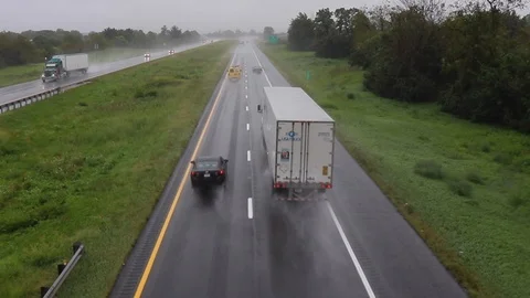 Interstate 81 South during rain Video stock 94828921