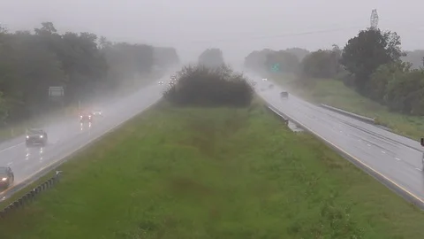 Interstate 81 in Virginia during rain Video stock 94827523