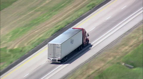 Interstate 90 aerial Stock Footage 65436708