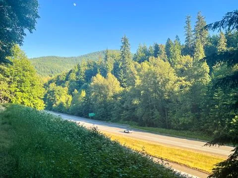 Interstate 90 and Tiger Mountain State Forest Stock Photos