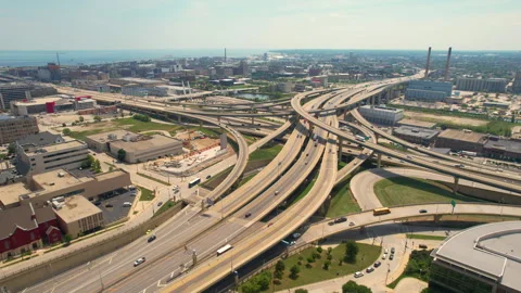 Interstate 94 &amp; 43 Interchange Stock-Footage 250664222
