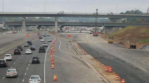 Interstate Construction Stock Footage 57748307