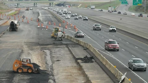 Interstate Construction Stock Footage 57748401