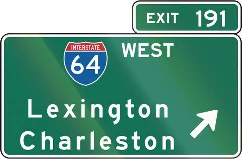 Interstate Guide Sign Stock Illustration