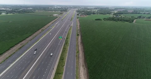 \Interstate Highway 2  La Feria, TX, USA Stock Footage 129976083