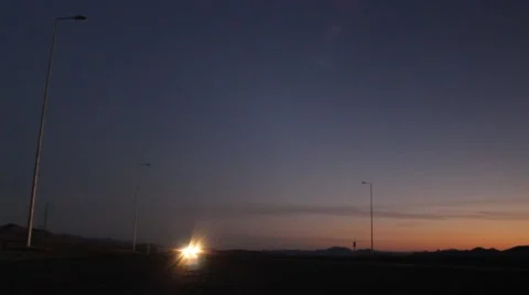 INTERSTATE HIGHWAY AT NIGHT 3 Stock Footage 40415270