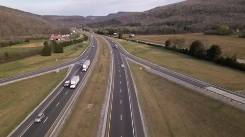 Interstate highway road Stock Footage 241932763