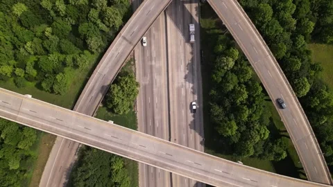 Interstate highway road Stock Footage 244359741