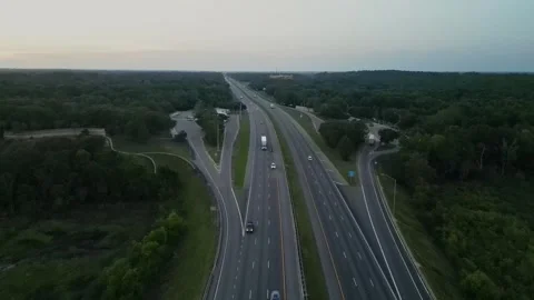Interstate highway road Stock Footage 244360564