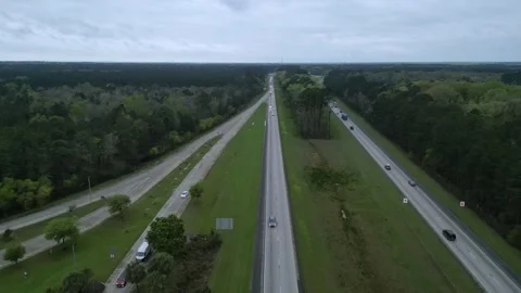 Interstate highway road with traffic Stock Footage 244510465