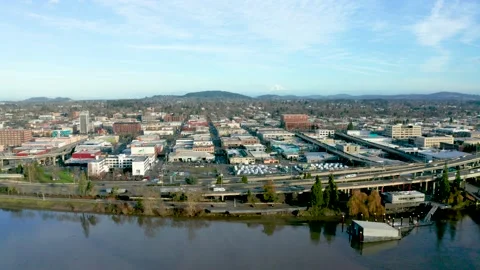 Interstate Highway running Through Portland Oregon Stock Footage 146678097