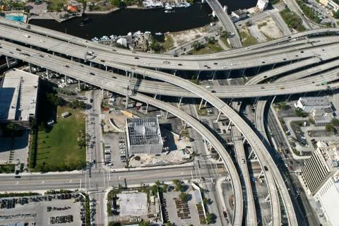 Interstate highway system Stock Photos