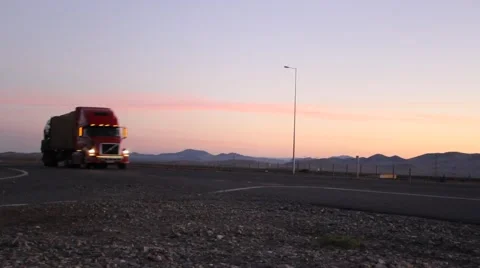 INTERSTATE HIGHWAY TRUCK Stock Footage 40418736