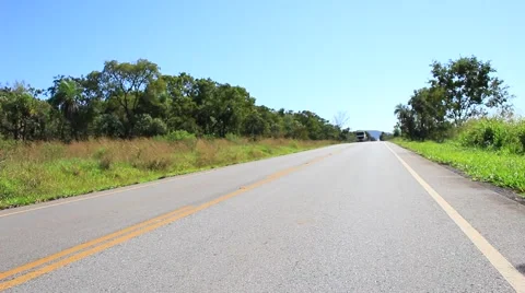Interstate Highway Truck Stock Footage 55346905