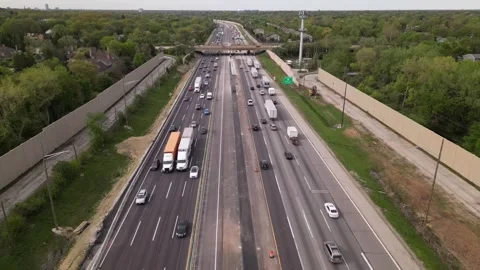 Interstate I 80 highway road in Chicago with traffic Stock Footage 248115174