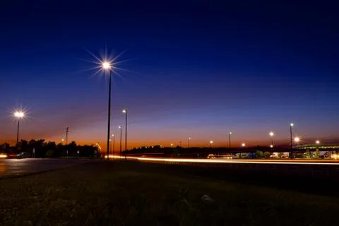 Interstate At Night Stock Photos