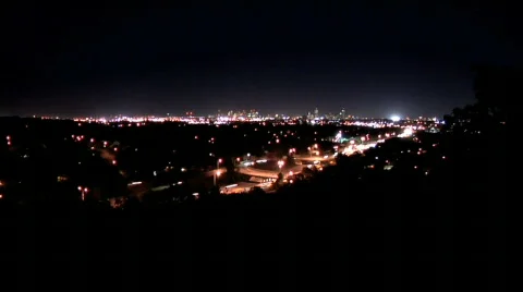 Interstate - Night Traffic Time Lapse Vídeos de archivo 449687