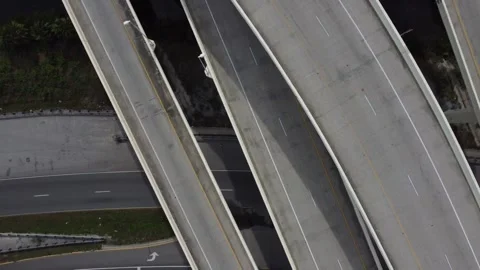 Interstate Overhead Ascend RightFrame RAW 2K Stock Footage 260516532