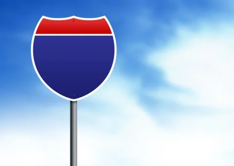 Interstate road sign Stock Illustration