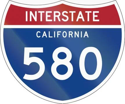 Interstate Route Shield - California Stock Illustration