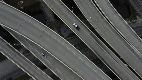 Interstate Static Overhead 8secs RAW 2K Stock Footage 260517491