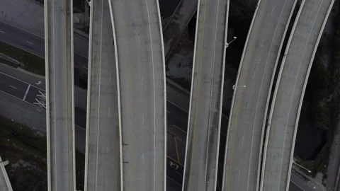 Interstate Static Overhead Parallel Lines RAW 2K Stock-Footage 260517429