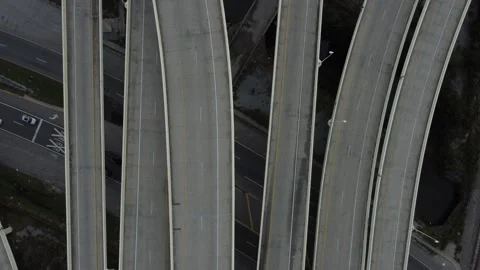 Interstate Static Overhead VerticalLines RAW 2K Stock Footage 260517636