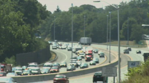 Interstate traffic (2 of 5) Stock Footage 840551